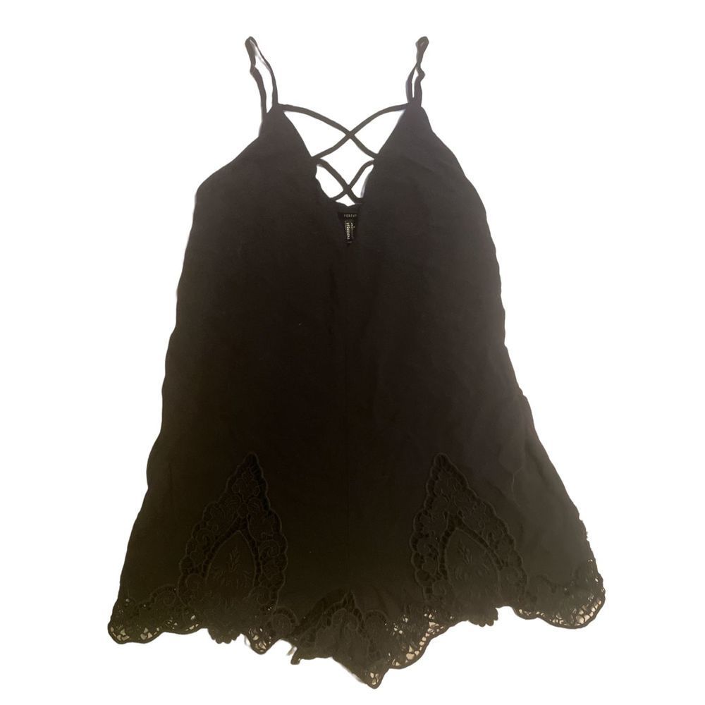 Black romper short romper size large